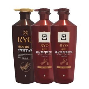 려 홍진단 홍삼 모발영양 샴푸 820ml + 트리트먼트 820ml x2