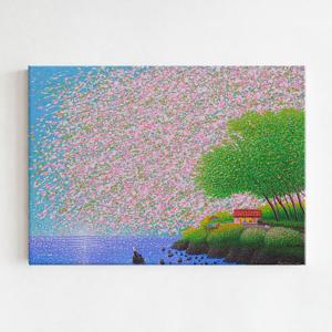 장용길 작가 인테리어 그림 액자 봄꽃내리는 남해여행