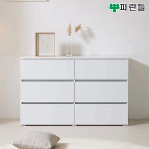 파란들가구 1190 2칸3단서랍장 와이드서랍장 수납장 서랍옷장