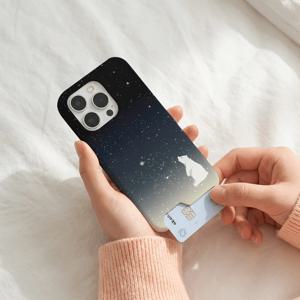 아이폰 18프로 아이폰 17프로 JJU 우주 동물들 북극곰 언더카드 케이스