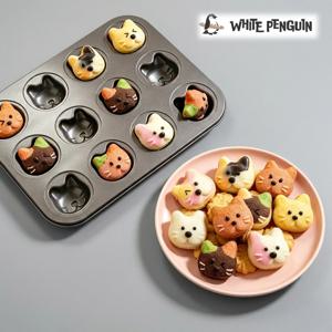 고양이 마들렌틀 고양이얼굴틀 12구