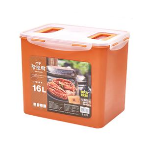 황토락 진공밀폐 김치통 6호(특대)-16L 1P