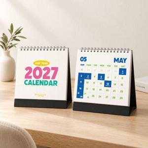 2027년 투톤 컬러 탁상 아트 캘린더 달력