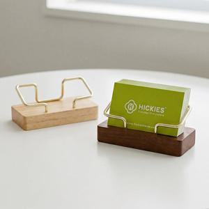 HICKIES 전시회 카페 미용실 학원 고급매장 분위기 우드 비지니스 명함꽂이