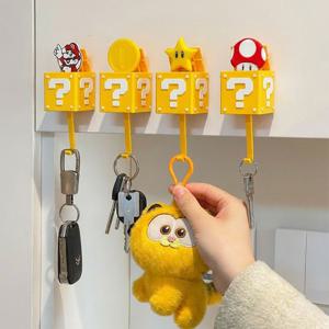 [해외] 북유럽 모던 마리오 블록 후크걸이 가방걸이 귀여운 인테리어 열쇠고리 보관함