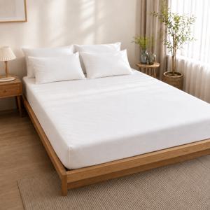순면 60수 매트리스커버 밴드형 사틴 광폭