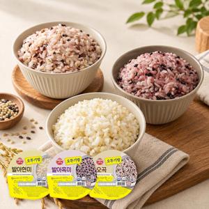 오뚜기밥 잡곡세트/ 발아흑미(210g 6개)+발아현미(210g 6개)+오곡(210g 6개)