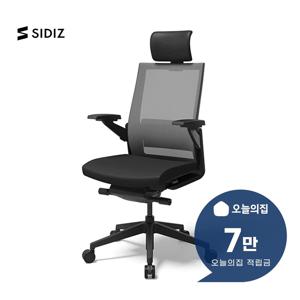 [렌탈] T80 메쉬 천연가죽 컴퓨터 책상 의자 T80 메쉬/천연가죽_블랙