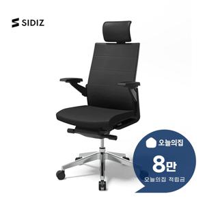 [렌탈] T80 천연가죽 컴퓨터 책상 의자 T80 천연가죽_블랙