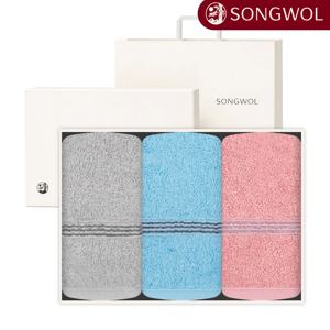 웨이브 120g 세면타월 3매 선물세트 (크림상하+쇼핑백)