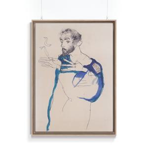 프리미엄 명화 캔버스 그림 두꺼비집 가리개 액자 _ 에곤쉴레 클림트