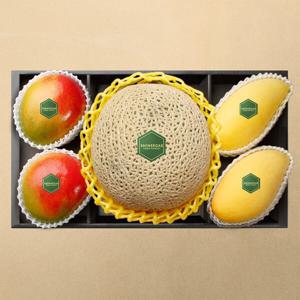 (대전신세계)[명절이후배송] 누리 5호 과일선물세트(멜론1/애플망고2/골드망고2/보자기 동봉)