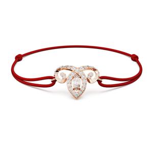 Chinese Zodiac 브레이슬릿, 믹스 컷, 레드, 18K 로즈 골드 피니시