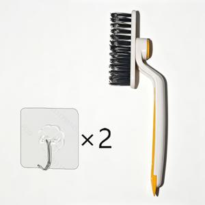 3종 세트 (2-in-1 회전식 청소 브러시 1개 + 무료 고리 2개 포함) - 주방, 거실, 욕실 등 다양한 상황에 적합 - 내구성 있는 강모, 타일, 그라우트, 벽 청소용