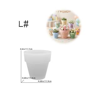 DIY 레진 몰드, 꽃 화분 장식용 세 가지 사이즈 1개, 에폭시, 석고, 캔들, 제품 제작용, 가정 장식, 테이블 장식용 실리콘 몰드