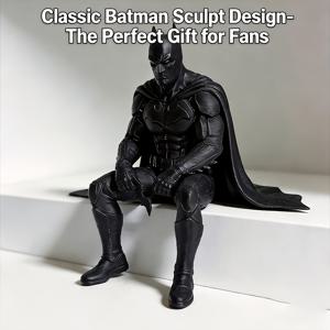 WB 배트맨 명패 1개 - 공식 Warner Bros. 브랜드, 가정 장식용, 경량 플라스틱 상징적인 박쥐 엠블럼 장식품, 공간 절약형 팬 선물, Warner Bros. 테마 방 및 사무실용 수집품