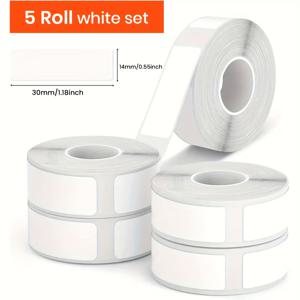 ORICO 프린터 스티커 롤, 14X30MM 라벨지 5/9/10/15롤. 스티커 라벨, 스티커 프린터, 라벨 메이커 라벨과 호환 가능