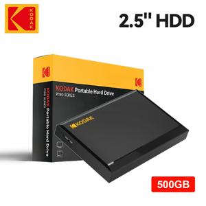 KODAK 오리지널 정품 모델 휴대용 외장 하드 드라이브 - USB 3.0, 500GB/1TB 용량 선택 가능, 대용량 파일·사진·백업 저장에 완벽, 소프트웨어 설치 불필요, Windows 및 macOS와 호환 가능한 보안 스토리지