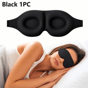 3D 윤곽 수면 안대 1개, 조절 가능한 스트랩이 있는 제로 아이 프레셔 아이 커버, 깊은 수면, 여행, 낮잠, 요가 휴식용