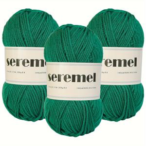 150G 아크릴 코바늘 뜨개질 털실 3묶음 (총 426야드), 부드러운 소재 4줄로 구성되어 스카프, 스웨터, 담요 등을 코바늘 뜨개질 및 뜨개질로 제작하기에 적합합니다.