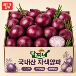 [오늘만초특가] 프리미엄 달큰한 자색 양파 900g 중대과 적양파