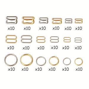 180개 8mm 10mm 12mm 브라 후크, 수영복 탑 및 루프 브라 후크 교체용 금속 수영복 클립 조절 가능한 슬라이더