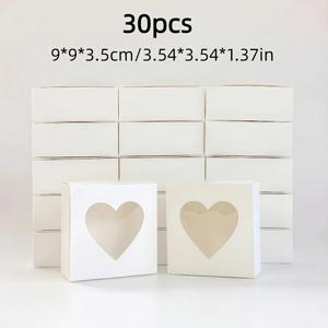 남녀공용 선물용 10개/30개 팩 정교한 크라프트지 선물 상자, 핸드메이드 비누, 브로치, 펜던트, 귀걸이, 목걸이 장식 상자, 어머니의 날, 결혼 기념일, 졸업 시즌, 크리스마스 축제, 파티 선물 장식 상자