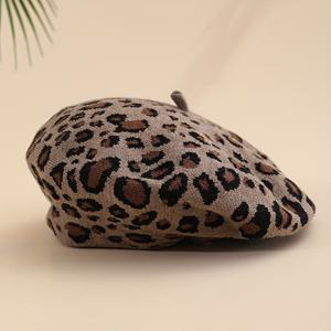 1개 프린트 베레모 모자, 가을 겨울 신상 빈티지 패턴, 영국 일본 패션 따뜻하고 활용도 높은 화가 모자