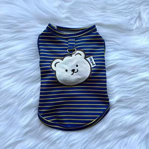 애완견 고양이 봄 가을 귀여운 곰돌이 하네스 아기 고양이 구부러진 입 곰돌이 조끼 소형 고양이 통기성 옷 소형 강아지 포메라니안 테디 비콘 슈나우저 등