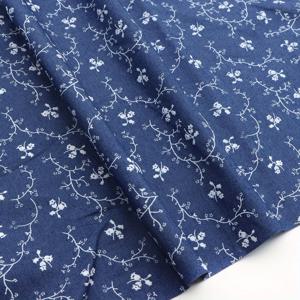 1개 58.28x19.68인치 (148x50cm) 대형 시트 프리워시드 꽃나무 데님 느낌 원단, DIY 공예, 가구 커버, 가방, 테이블보에 이상적 - 내구성 있는 폴리에스터 소재, 공예용 원단, 공예 원단, 테이블보 원단, 예술적 원단, 통기성 원단