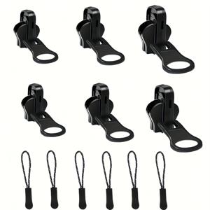 지퍼 수리 키트, 3가지 사이즈, 양면 지퍼, 교체용 지퍼 풀 포함, 재킷, 캐리어, 백팩, 아웃도어 장비용 | 쉬운 설치
