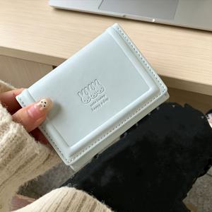 귀여운 토끼 패턴 지갑, 한국 스타일 컴팩트 휴대용 다기능 카드 홀더 및 ID 케이스, 휴일, 졸업식, 스승의 날 및 기타 행사 선물로 적합, 미니 여성 지갑