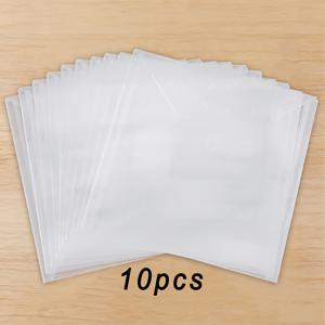 10개 투명 PVC 커팅 다이 및 스탬프 보관 케이스, 대형 포켓 포함 - DIY 스크랩북킹, 카드 만들기, 스텐실 공예, 다이커팅 머신용 사각 플라스틱 정리함, 종이 공예, 앨범 호환
