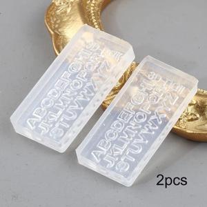 2개 3D 글자 네일 아트 실리콘 몰드 미니 알파벳 네일 몰드 A-Z 글자 레진 몰드 26 알파벳 몰드 네일 도구 수제 공예 조각 몰드