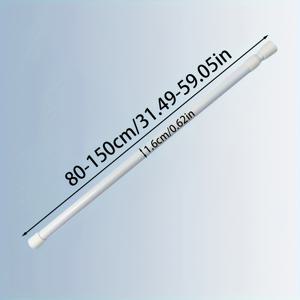 1개, 다기능 접이식 로드 (드릴 불필요), 간편한 설치, 욕실, 주방, 창틀, 발코니, 거실에 적합, 도어 커튼 로드, 창문 커튼 로드, 옷장 지지대, 빨래 건조대