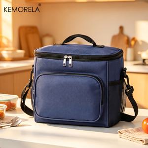 KEMORELA 대용량 보온 보냉 쿨러백 - 손잡이 및 이중 포켓 포함, 휴대용 알루미늄 호일 단열재, 2026년 신규 모델, 야외 여행 및 캠핑 필수품 | 내구성 있는 지퍼 잠금장치(비식품용), 비식품용