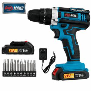 21V 무선 전동드릴 드라이버 2000mAh 배터리 1개 가정용 DIY 공구 풀세트