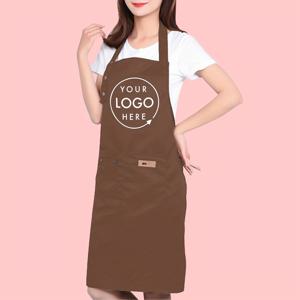 로고 및 서명이 있는 맞춤형 앞치마 - 내구성 있는 폴리에스터 혼방, 조절식 목과 허리, 가정 셰프 및 베이킹 애호가에게 완벽한 주방 앞치마