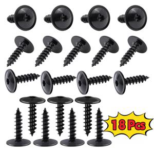 18개 M5-2.12 X 19mm T25 Torx 접시머리 셀프 태핑 나사, 펜더 라이너, 머드가드, 하단 커버, 번호판 브래킷용 내부 육각 패스너, 자동차 범용 교체 볼트 하드웨어 추가 (차량 외장 차체 고정용)