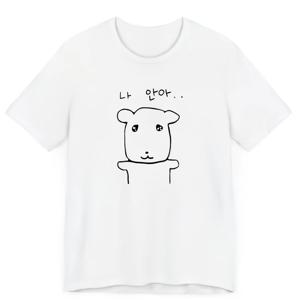 [프린트 디자인 - 텍스처 없음] 여름 우아한 남성용 라운드넥 티셔츠 반팔, 만화 강아지 패턴 프린트, 다용도 [Jiang Yu Jiu 선정 추천], 플러스 사이즈