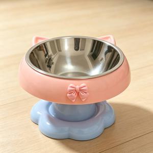 스테인리스 스틸 대용량 고양이 그릇, 고양이 사료 그릇, 식사 그릇, 물그릇, 경추 보호 고양이 급이기, 스테인리스 스틸 강아지 그릇, 엎지르지 않는 반려동물 그릇, 고양이와 강아지 모두에게 적합