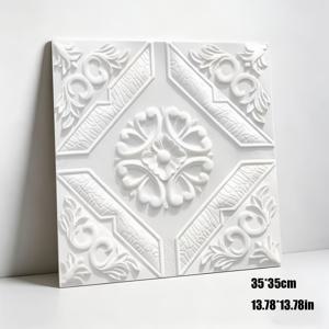 40개 자체 접착식 북유럽식 안뜰 스타일 3D 폼 벽지, 텍스처 표면, 방수 및 얼룩 방지, 간편한 청소, 업그레이드된 두꺼운 소재, 향상된 텍스처, 사전 접착, 떼어내어 붙이는 방식, 단독 설치