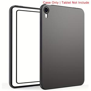 TPU 블랙 케이스, iPad Mini 2021 2024 Mini 6 7 (A17 Pro) 8.3'' A2993/A2995/A2996/A2568 호환, 프로스트 무광 충격 방지 부드럽고 유연한 태블릿 보호 쉘 블랙 후면 커버