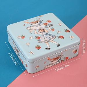 1개 레트로 사각 쿠키 상자 사탕/스낵/월병/쿠키 포장 상자