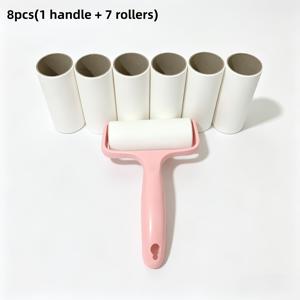 의류용 보풀제거기, 휴대용 머리카락 및 먼지 제거기, 옷, 가구, 카펫에 적합, 효율적인 머리카락 및 먼지 제거 도구, 보풀제거기 1개와 롤러 리필 1개로 구성된 세트 및 보풀제거기 1개와 롤러 리필 7개로 구성된 세트 구매 가능