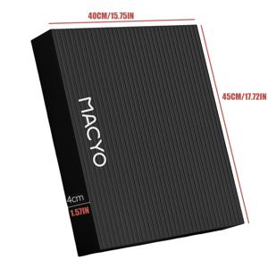 MACYO 운동 균형 패드, 45/40/4Cm (17.7/15.7/1.57Inch) 미끄럼 방지 쿠션 폼 매트 무릎 쿠션 및 무릎 패드 (피트니스 및 안정성 훈련, 요가, 덤벨 벤치 프레스 매트, 물리 치료용)