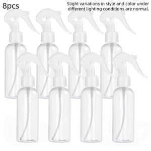 8개 투명 스프레이 병, 5Oz/150ml 용량, 휴대용 흰색 스프레이 헤드, 액체 여행용 분무기, 화장품, 청소, 개인 관리, 메이크업 및 가정용 펌프 병