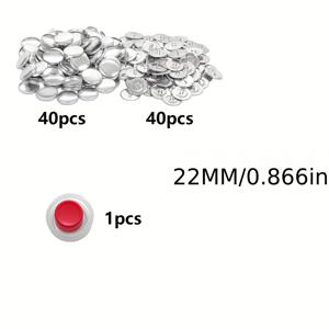 15mm/18mm/22mm/28mm/38mm 버튼 커버, 도구 포함 재봉용 커버 버튼 키트 DIY 패브릭 커버 버튼 핸드메이드 공예용 버클 제작 도구 및 버클 베이스