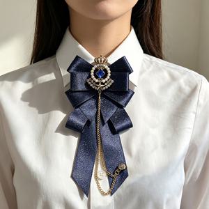 ImmCharm 남녀공용 보석 장식 나비 넥타이 - 캐주얼, 역할극, 교복, JK 코스튬, 크리스마스 & 할로윈 액세서리용 - 테마 의상용 넥타이, 손세탁 가능