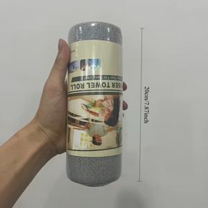 특대형 재사용 가능 청소용 행주 롤 50매, 가정용 주방 타월, 극세사 타월 롤, 설거지 행주, 행주 대용품